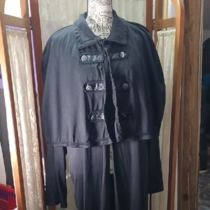 Elegant Black Women's Cape Coat